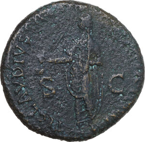 reverse: Antonia, daughter of Mark Anthony and Octavia (died 45 AD).. AE Dupondius, 41-42 AD