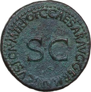 reverse: Germanicus (died 19 AD).. AE As, Rome mint, 37-38 AD