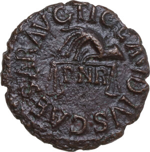 obverse: Claudius (41-54).. AE Quadrans, Rome mint, 42 AD