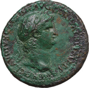 obverse: Nero (54-68). AE Sestertius