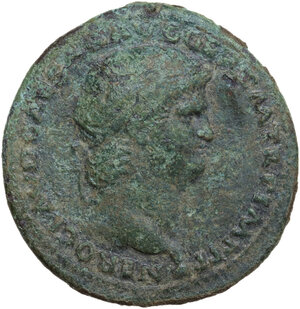 obverse: Nero (54 68).. AE Dupondius. Lugdunum mint