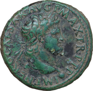 obverse: Nero (54-68).. AE As, Lugdunum mint, 62-68