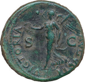 reverse: Nero (54-68).. AE As, Lugdunum mint, 62-68