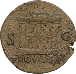 reverse: Vespasian (69-79).. AE As, Lugdunum mint, 72 AD