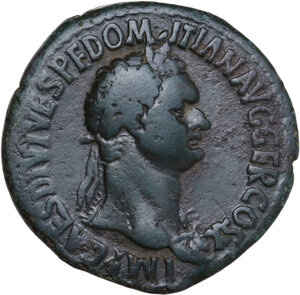 obverse: Domitian (81-96).. AE As, 85 AD