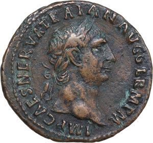 obverse: Trajan (98-117).. AE As, Rome mint, 99-100