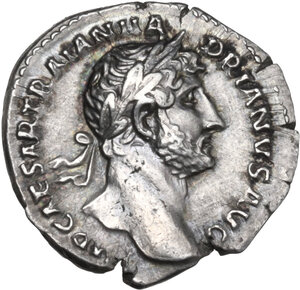 obverse: Hadrian (117-138).. AR Denarius, Rome mint, 120-121