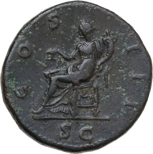 reverse: Hadrian (117-138).. AE Dupondius, 125-128 AD