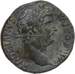 obverse: Hadrian (117-138).. AE Sestertius, 134-138