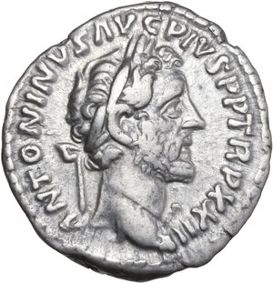 obverse: Antoninus Pius (138-161).. AR Denarius, Rome mint, 158-159 AD