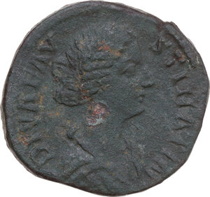 obverse: Diva Faustina II (died 176 AD).. AE Sestertius. Rome, 175-180