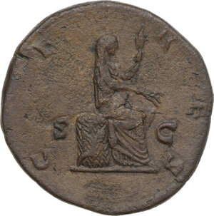 reverse: Lucilla, wife of Lucius Verus (died 183 AD).. AE Sestertius, 164-169