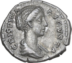 obverse: Crispina, wife of Commodus (died 183 AD).. AR Denarius, before 183 AD