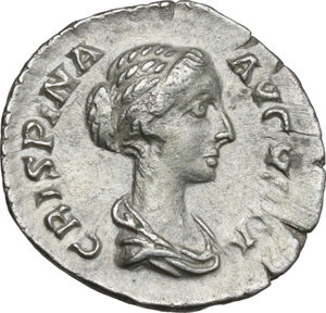 obverse: Crispina, wife of Commodus (died 183 AD).. AR Denarius, Rome mint, 178-191