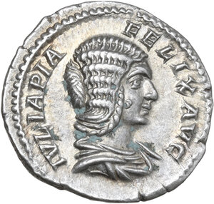 obverse: Julia Domna (died 217 AD).. AR Denarius, Rome mint, struck under Caracalla, AD 211-215