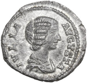obverse: Julia Domna (died 217 AD).. AR Denarius. Struck under Septimius Severus, 196-211 AD