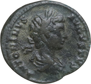 obverse: Caracalla (198-217).. Cast (?) Limes AE Denarius, Rome mint, 199-200