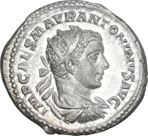 obverse: Elagabalus (218-222).. AR Antoninianus, Rome mint, 219 AD