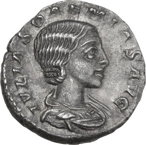 obverse: Julia Soaemias, mother of Elagabalus (died 222 AD).. AR Denarius, Rome mint, 218-220