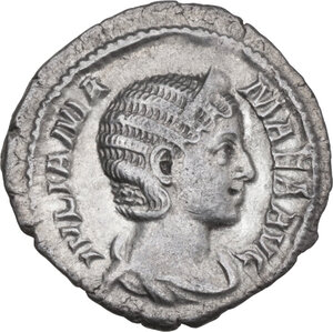 obverse: Julia Mamaea, mother of Severus Alexander (died 235 AD).. AR Denarius. Struck under Severus Alexander, 228 AD