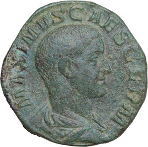 obverse: Maximus as Caesar (235-238).. AE Sestertius, Rome mint, 236-238 AD