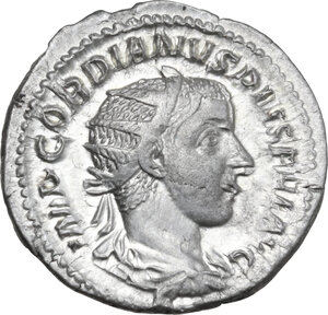obverse: Gordian III (238-244).. AR Antoninianus, Rome mint, 241-243 AD