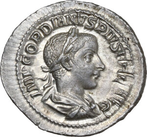 obverse: Gordian III (238-244).. AR Denarius, Rome mint, 241-243 AD