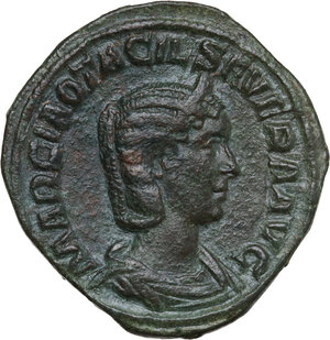 obverse: Otacilia Severa, wife of Philip I (244-249).. AE Sestertius, struck under Philip I