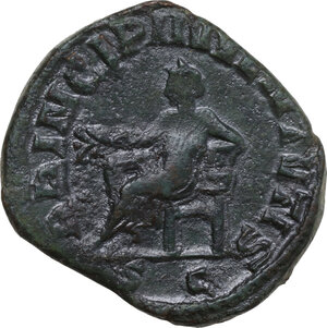 reverse: Hostilian as Caesar (251 AD).. AE Sestertius, Rome mint