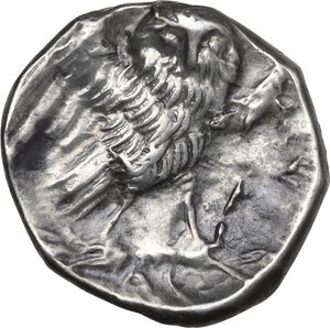 reverse: Southern Apulia, Tarentum. AR Drachm, c. 281-272 BC