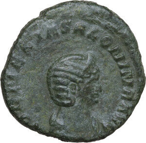 obverse: Salonina, wife of Gallienus (died 268 AD).. AE as, Rome mint, 262 AD