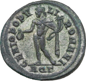 reverse: Constantius I as Caesar (293-305).. AE Follis, Aquileia mint