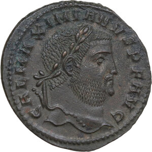 obverse: Galerius (305-311).. AE Follis, Cyzicus mint, 308-309 AD