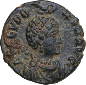 obverse: Aelia Eudoxia (Augusta 400-404 AD).. AE 16 mm. Antioch mint, 401-403 AD