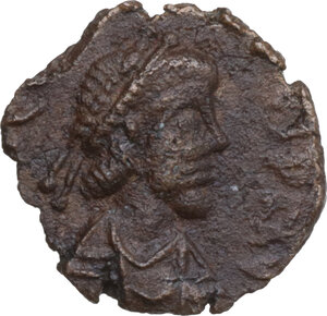 obverse: Valentinian III (425-455).. AE 12 mm., Rome mint, 430-437