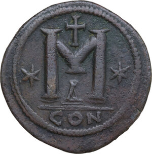 reverse: Anastasius I (491-518).. AE Follis. Constantinople mint, 512-517 AD