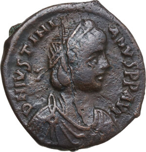 obverse: Justinian I (527-565).. AE 16 Nummi. Thessalonica mint, c. 538-552