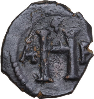 reverse: Justin I (518-527).. AE 8 Nummi. Thessalonika mint