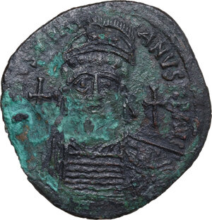 obverse: Justinian I (527-565).. AE Follis, Carthage mint. Dated RY 14 (540/1 AD)