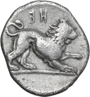 reverse: Southern Lucania, Heraclea. AR Diobol, c. 432-420 BC