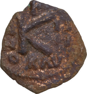 reverse: Constans II (641-668).. AE Half Follis, Ravenna mint, 641 AD