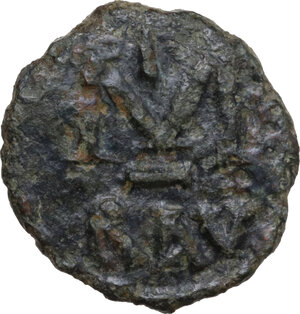 reverse: Tiberius III (698-705).. AE Follis, Ravenna mint