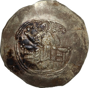 obverse: John II Comnenus (1118-1143).. EL Aspron Trachy Nomisma. Third coinage. Constantinople mint. Struck 1122-circa 1143