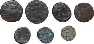 reverse: The Roman Empire.. Multiple lot of seven (7) unclassified AE Late Roman coins
