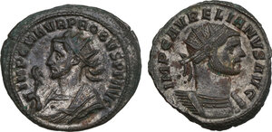obverse: The Roman Empire.. Multiple lot of two (2) unclassified BI Antoninianii of Probus and Aurelianus