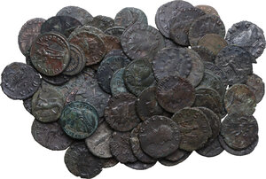 obverse: The Roman Empire.. Multiple lot of seventy-eight (78) unclassified AE and BI coins