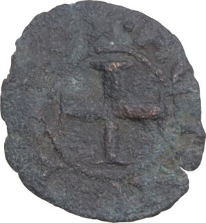 obverse: Frankish Greece, Athens.  Gautier de Brienne (1308-1311). AE Obol