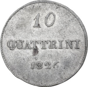 reverse: Firenze.  Leopoldo II di Lorena (1824-1859). 10 quattrini 1826