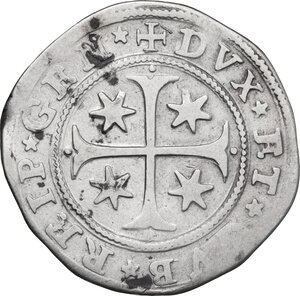 reverse: Genova.  Dogi Biennali (1528-1797), III fase (1637-1797). Quarto di scudo stretto 1682 sigle SM