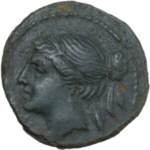 obverse: Bruttium, The Brettii. AE Half-Unit, c. 214-211 BC